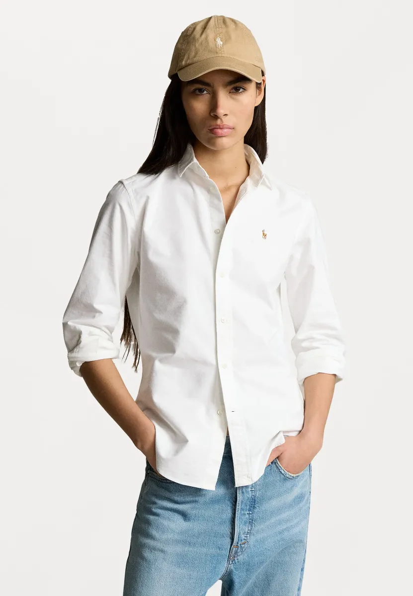 LONG SLEEVE BUTTON FRONT SHIRT - Hemdbluse -  white