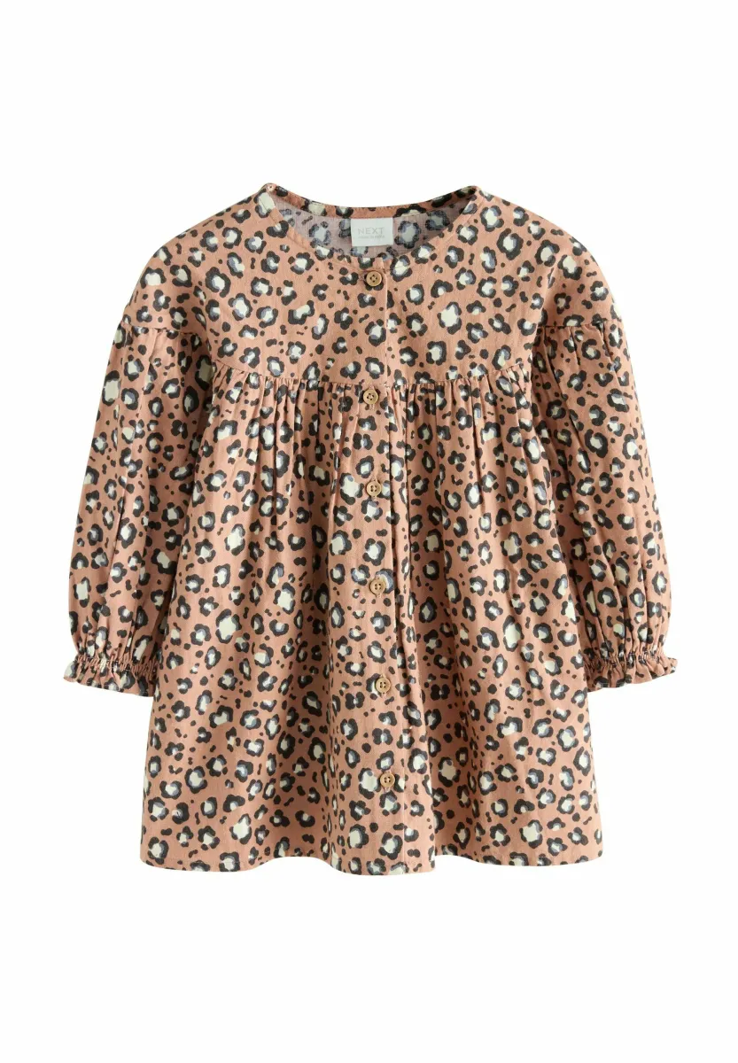 LONG SLEEVE BUTTON THROUGH - Freizeitkleid - animal