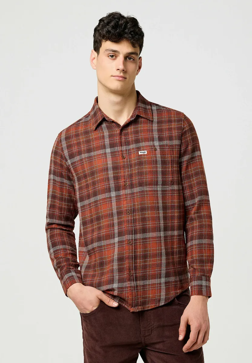 LONG SLEEVE FOR REGULAR FIT - Hemd - fired brick