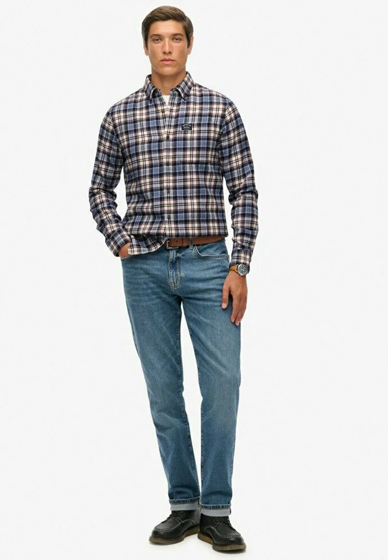 LONG SLEEVE - Hemd - blue red check