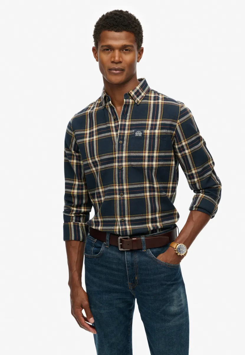 LONG SLEEVE - Hemd - bryce check navy