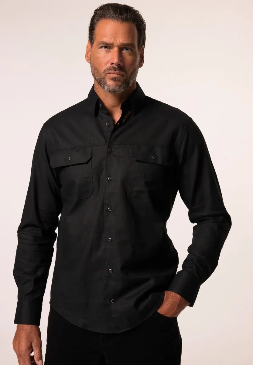 LONG-SLEEVE KENT COLLAR MODERN FIT - Hemd - black