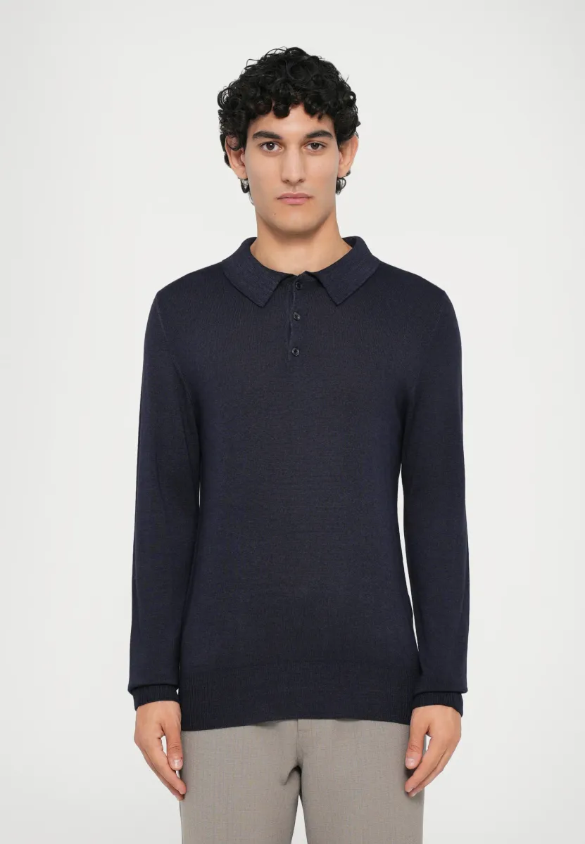 LONG SLEEVE MEN - Strickpullover - blue navy