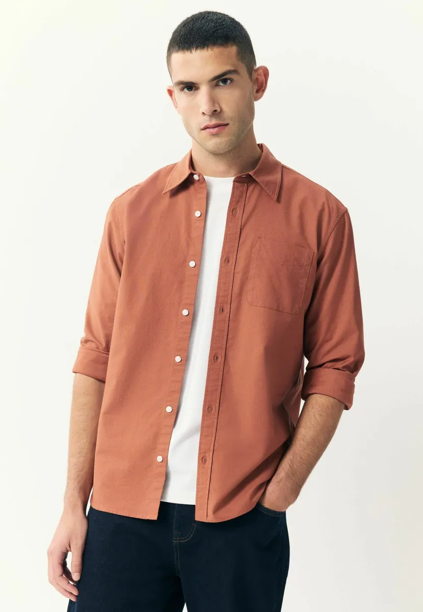 LONG SLEEVE OXFORD - Hemd - rust brown