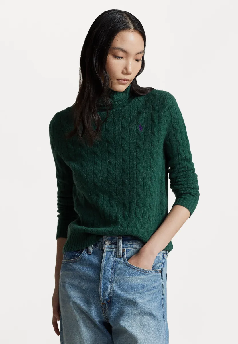 LONG SLEEVE PULLOVER - Strickpullover - forest green heather