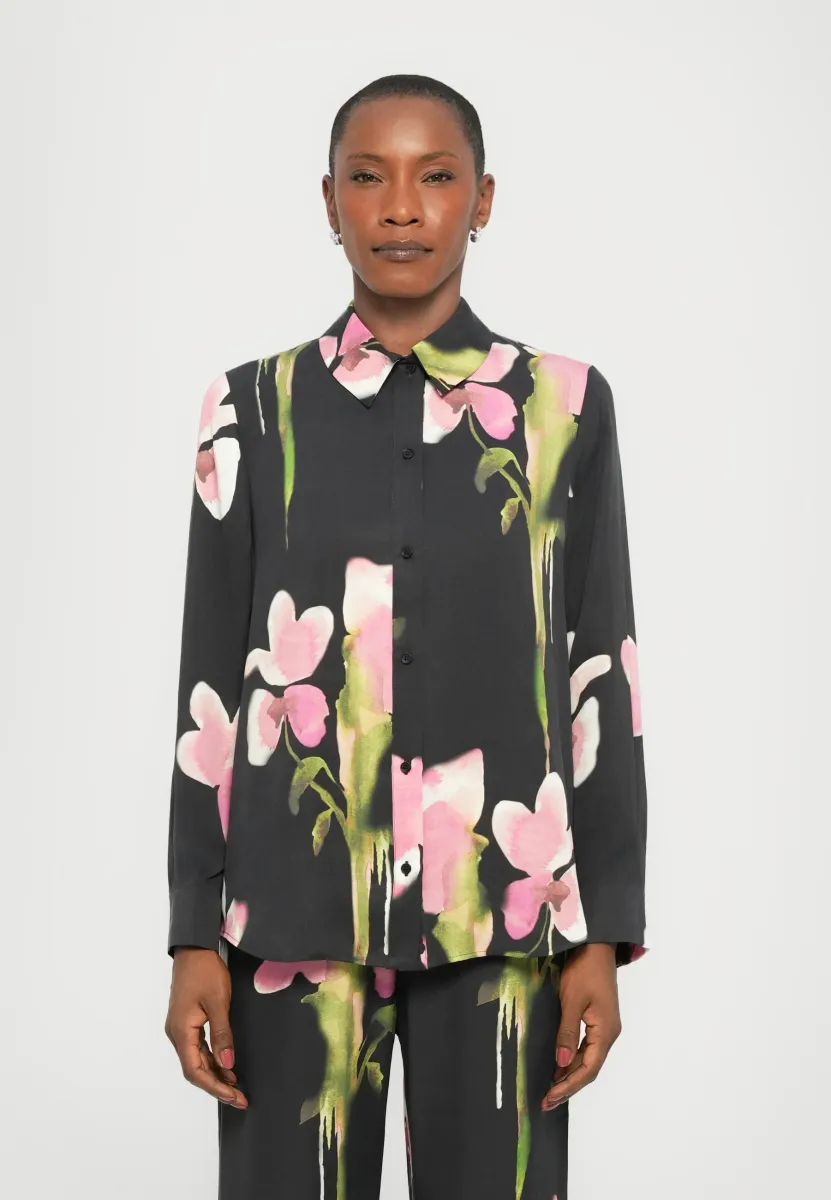 LONG SLEEVE SHIRT - Hemdbluse - black