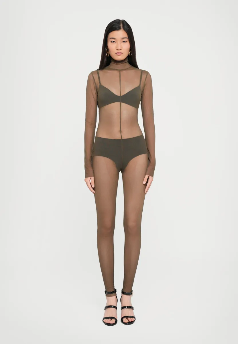 LONG SLEEVE SLIM FIT TURTLE CATSUIT - Jumpsuit - bark