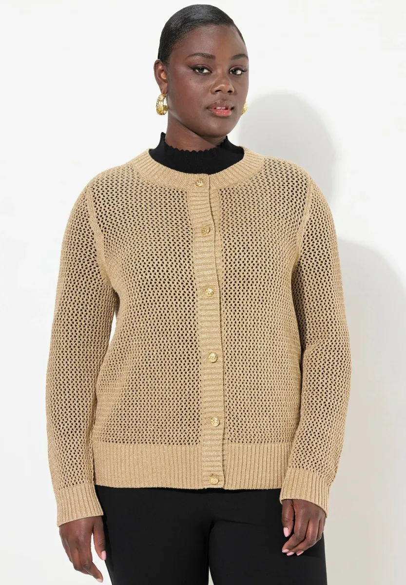 LONG SLEEVE - Strickjacke - gold