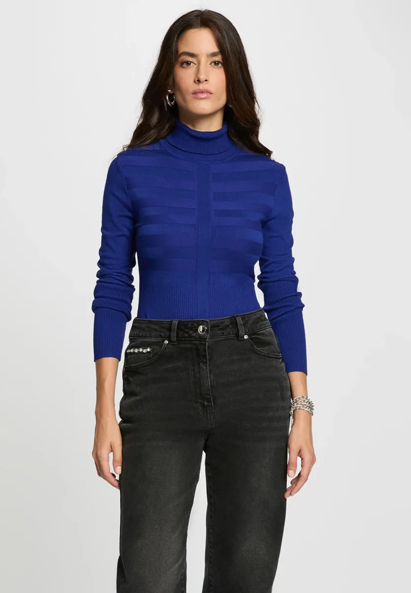 LONG SLEEVE TURTLENECK - Strickpullover - bleu pétrole
