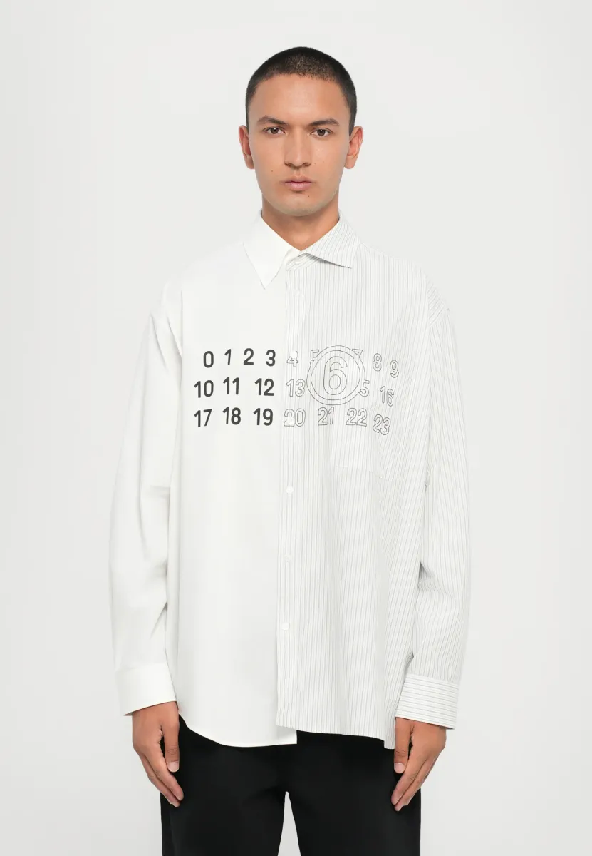 LONG SLEEVED SHIRT - Hemd - white/grey/white