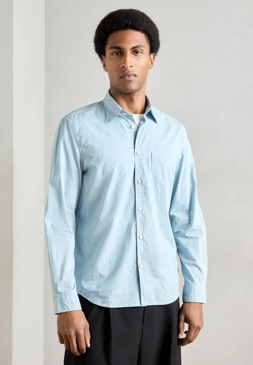 LONG SLEEVES ONE RECTANGULAR CHEST POCKET ROUND HEM - Hemd - multi/blue dawn