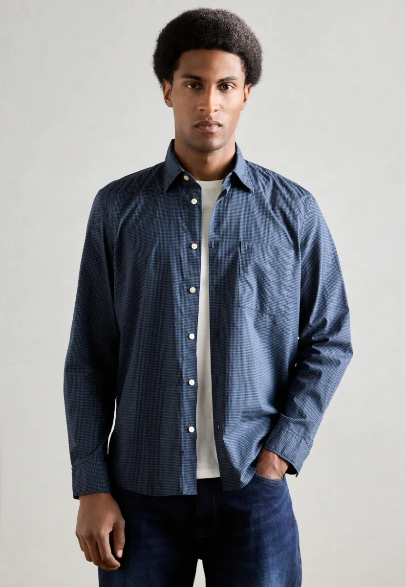 LONG SLEEVES ONE RECTANGULAR CHEST POCKET ROUND HEM - Hemd - multi/storm