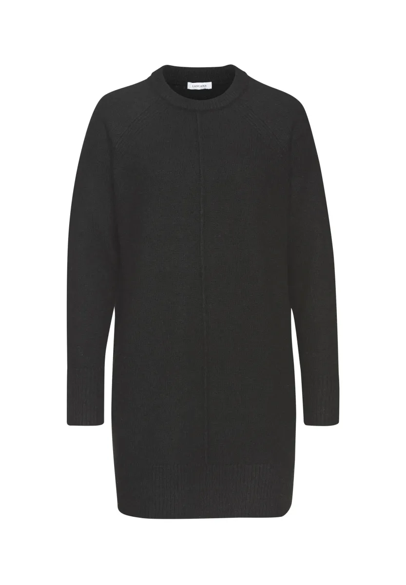LONG - Strickpullover - schwarz