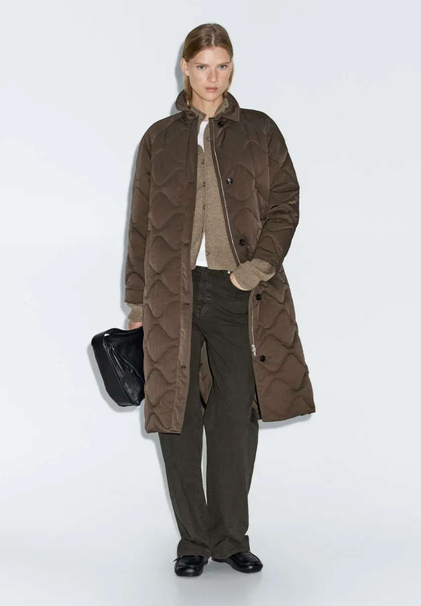 LONG WATER-REPELLENT PUFFER - Wintermantel - khaki