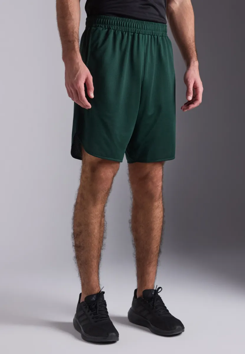LONGER FIT QUICK-DRYING SPORTS SHORTS - Kurze Sporthose - dark green
