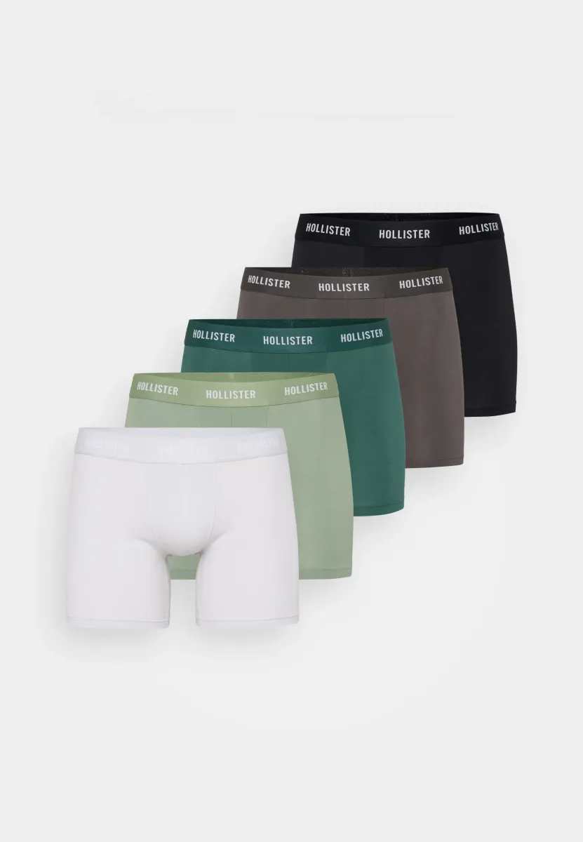 LONGER LENGTH SOLIDS 5 PACK  - Boxer Briefs - light grey/green/black