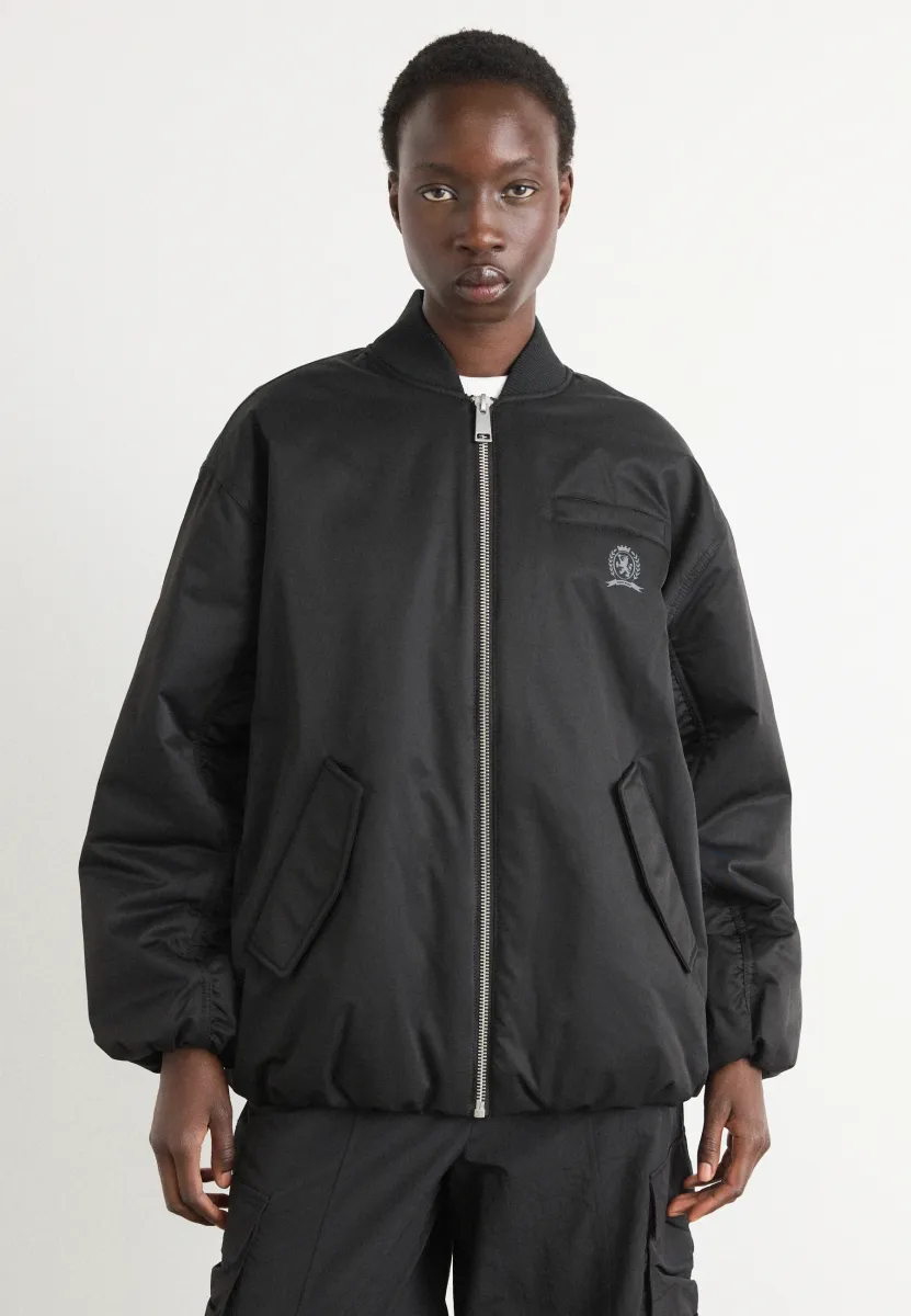 LONGLINE JACKET - Bomberjacke - black