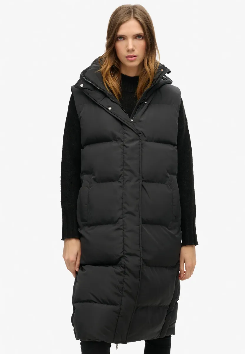 LONGLINE PUFFER  - Weste - black