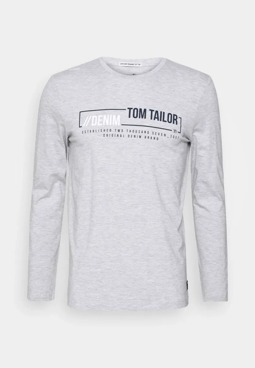 LONGSLEEVE WITH CHEST PRINT - Langarmshirt - light grey