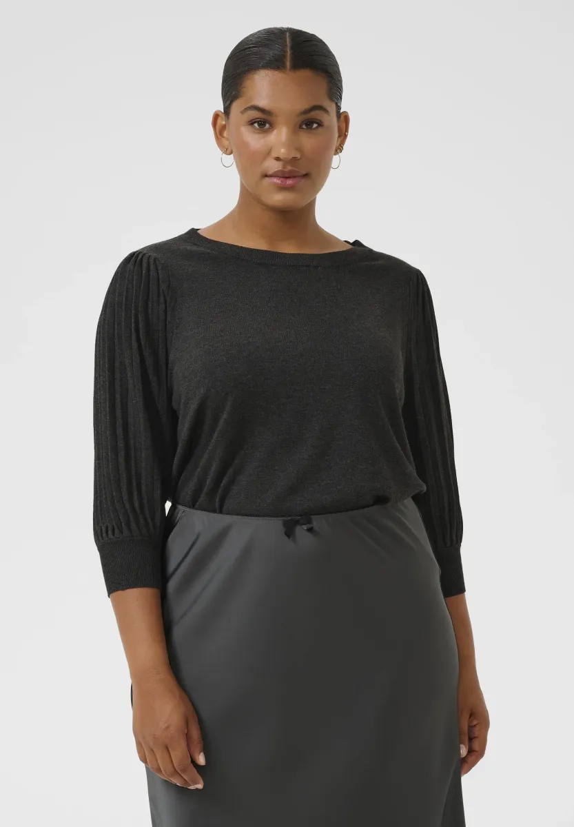 LONI 3/4 SL - Strickpullover - dark grey melange