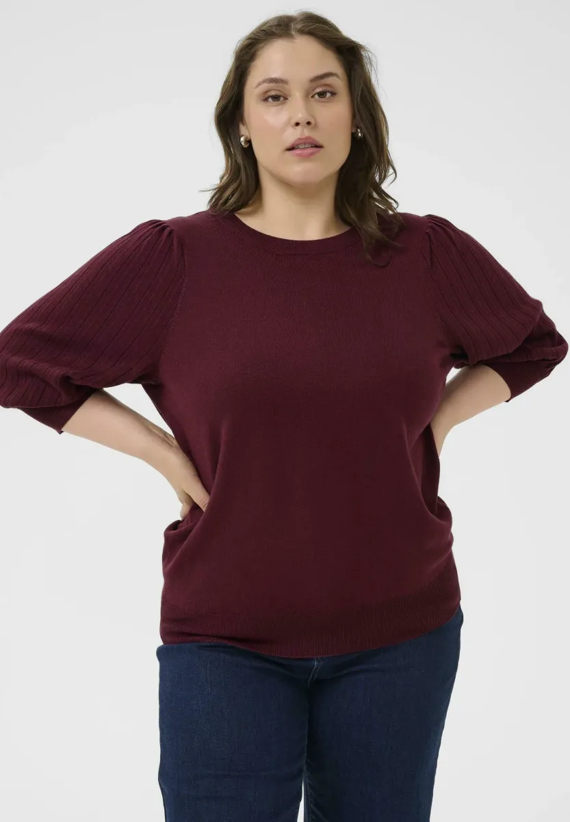 LONI 3/4 SL - Strickpullover - windsor wine