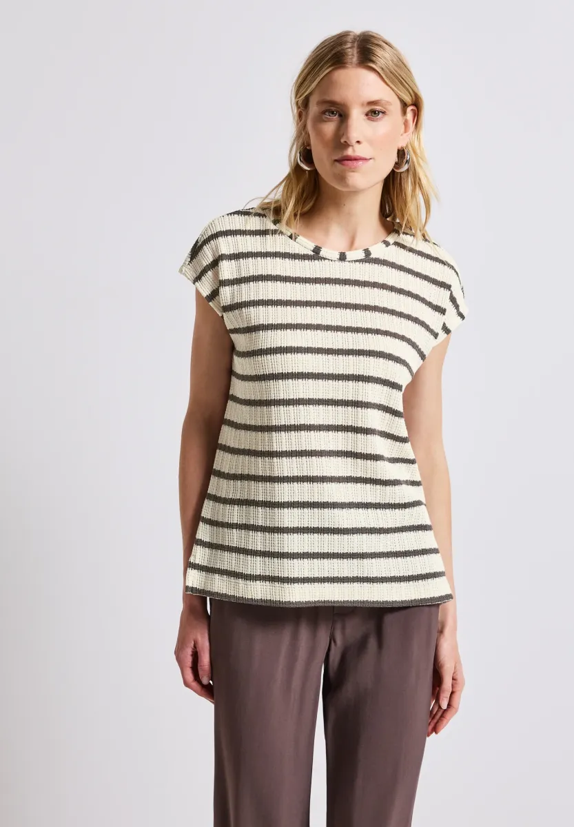 LOOK STREIFEN - T-Shirt print - braun