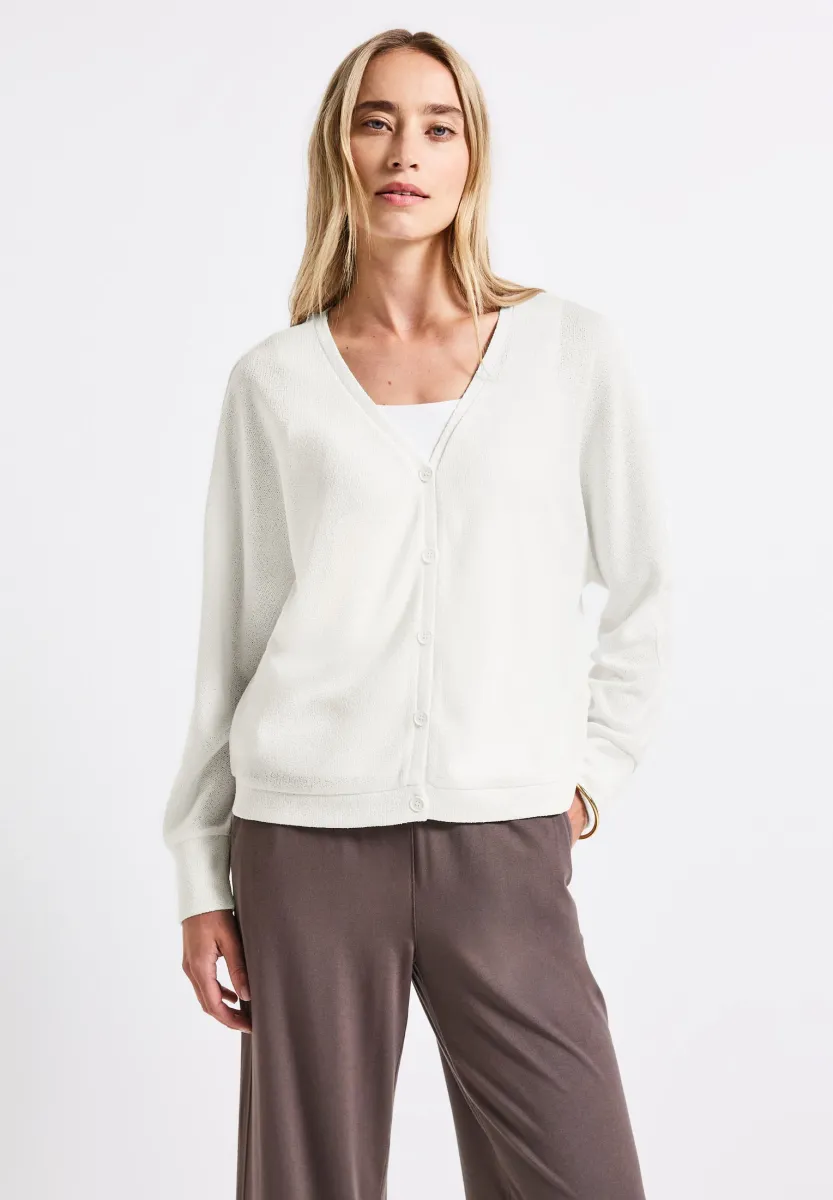 LOOK - Strickjacke - weiß