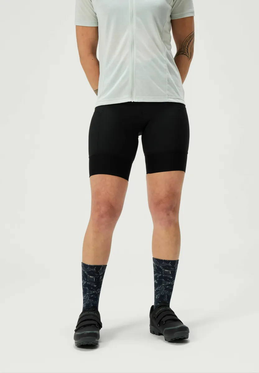 LOOP WAIST  - Radlershorts - black denim