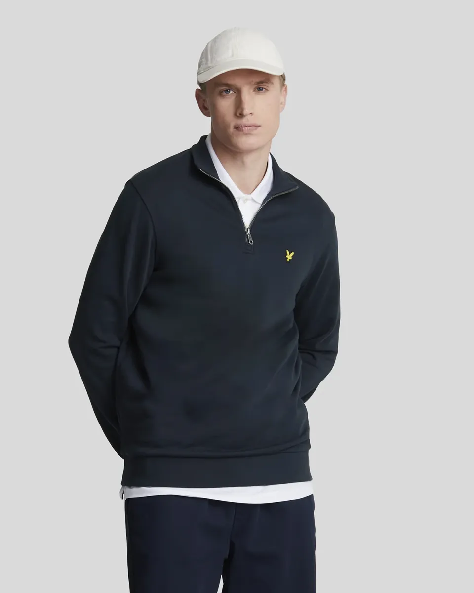LOOPBACK QUARTER ZIP - Sweatshirt - dark navy