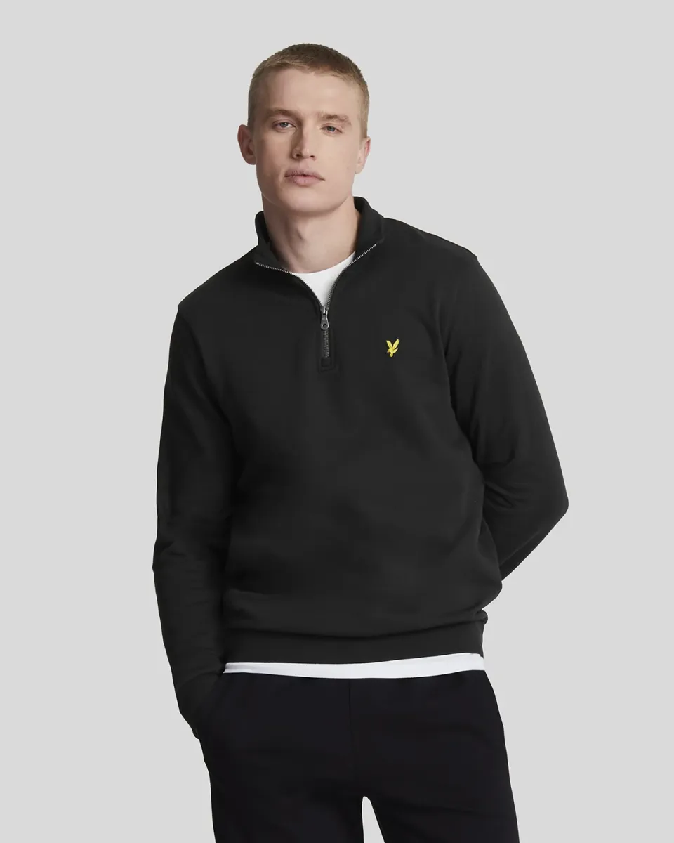LOOPBACK QUARTER ZIP - Sweatshirt - jet black
