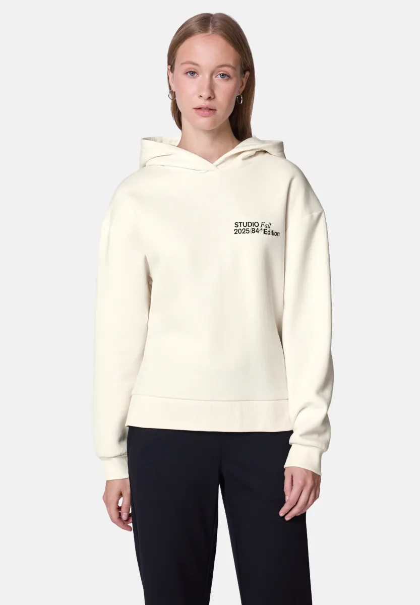 LOOSE FIT HOODIE MIT ARTWORK - Kapuzenpullover - beige