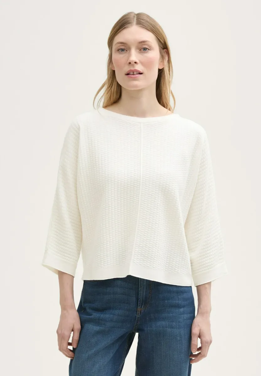 LOOSE FIT - Strickpullover - whisper white