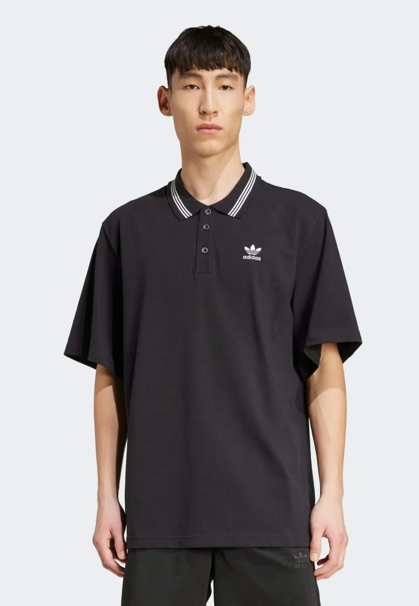 LOOSE - Poloshirt - black   white