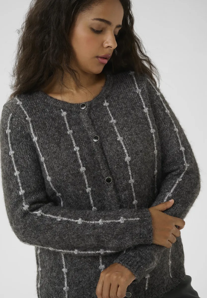 LORENNA - Strickjacke - dark grey melange