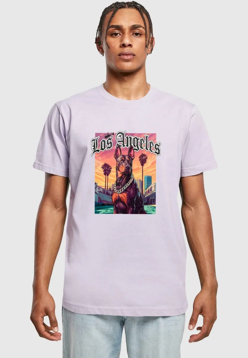 LOS ANGELES DOG TEE - T-Shirt print - lilac