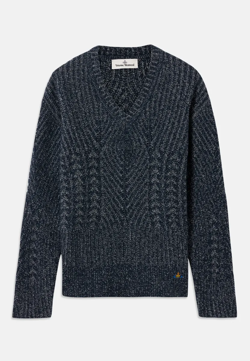 LOTTIE V NECK - Strickpullover - navy