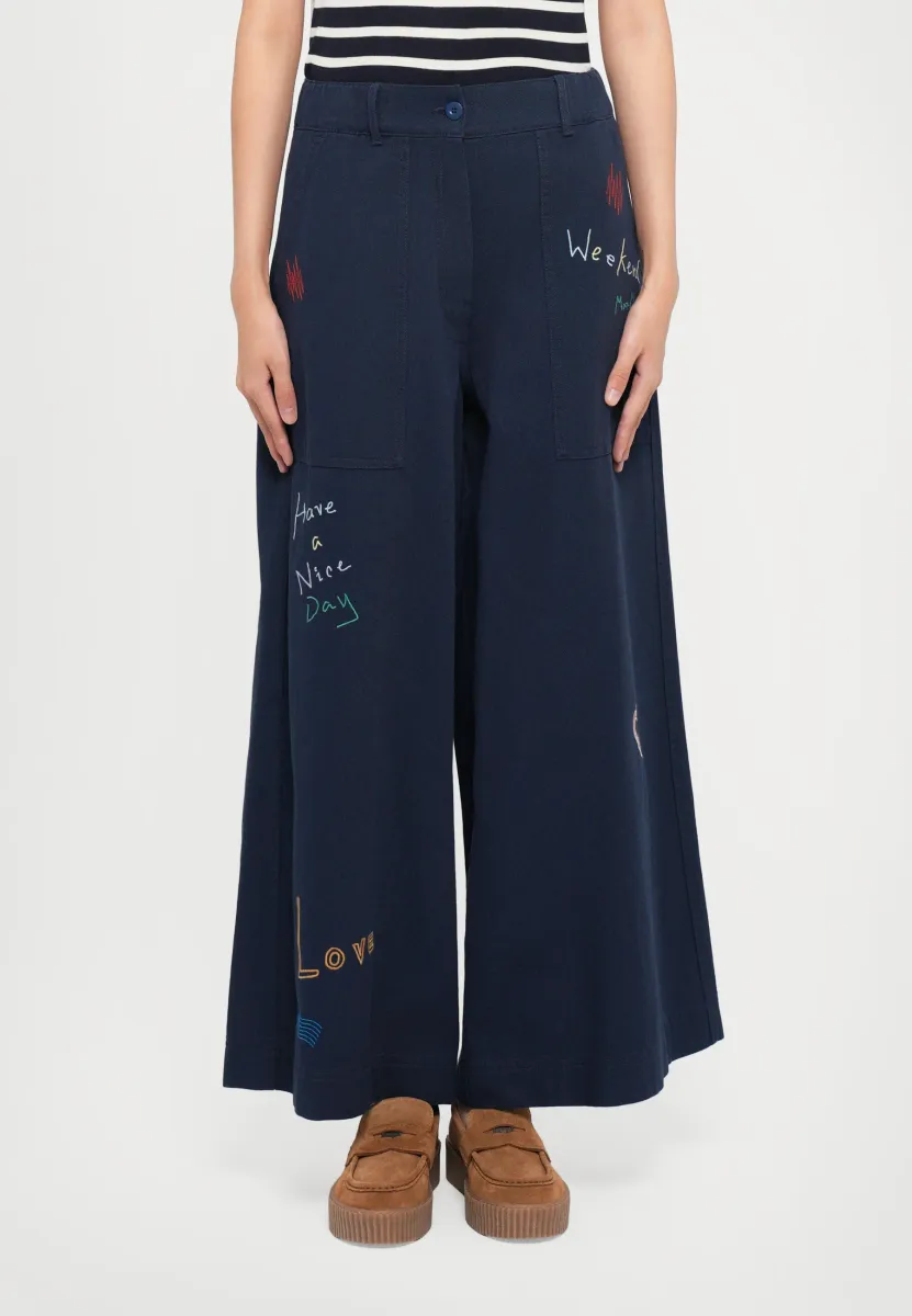 LOTUS - Stoffhose - blu marino