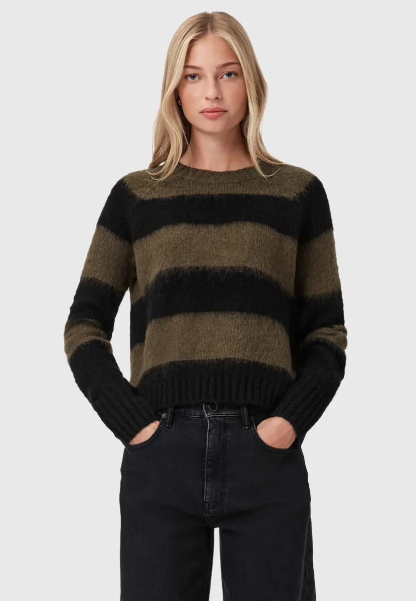 LOU - Strickpullover - black/green