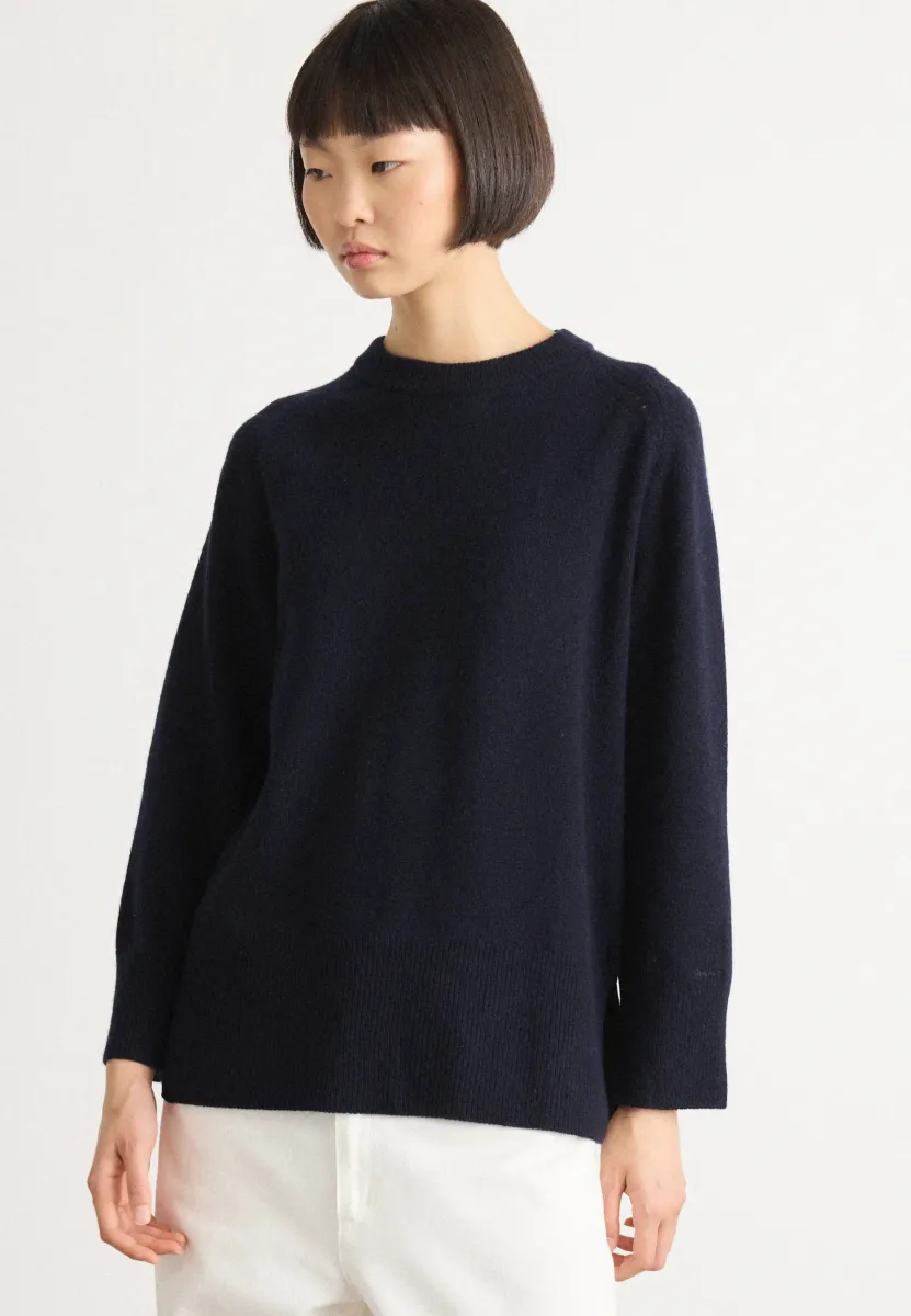 LOUNGE C NECK - Strickpullover - evening blue