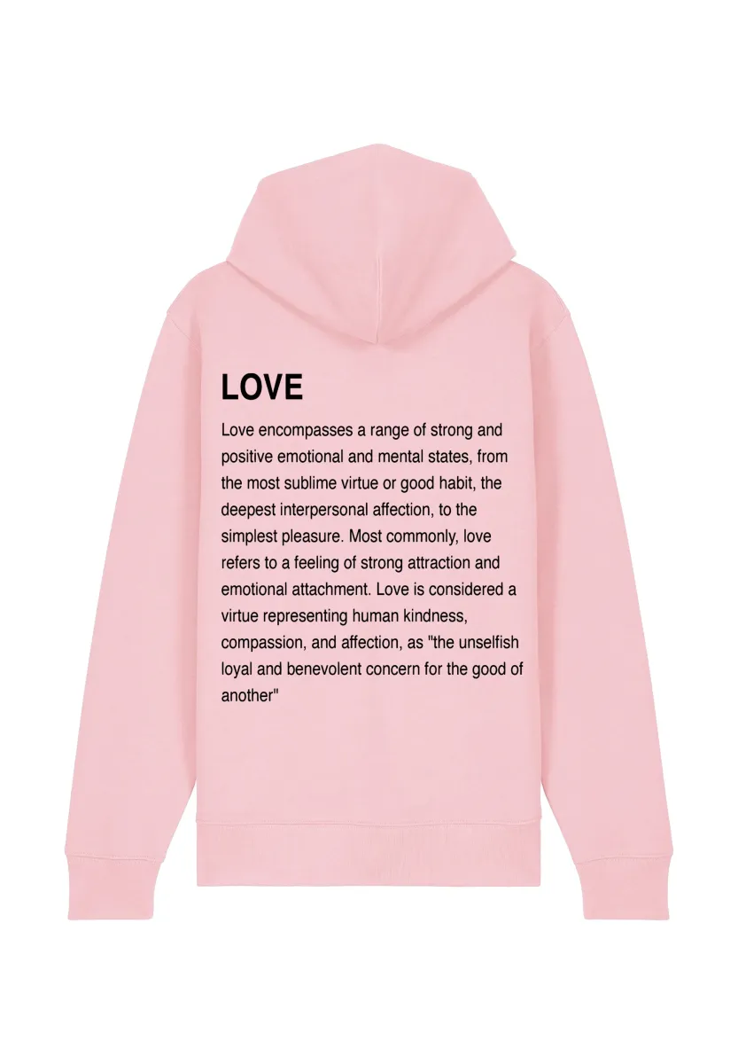 LOVE DEFINITION BACK PRINT - Sweatjacke - pink
