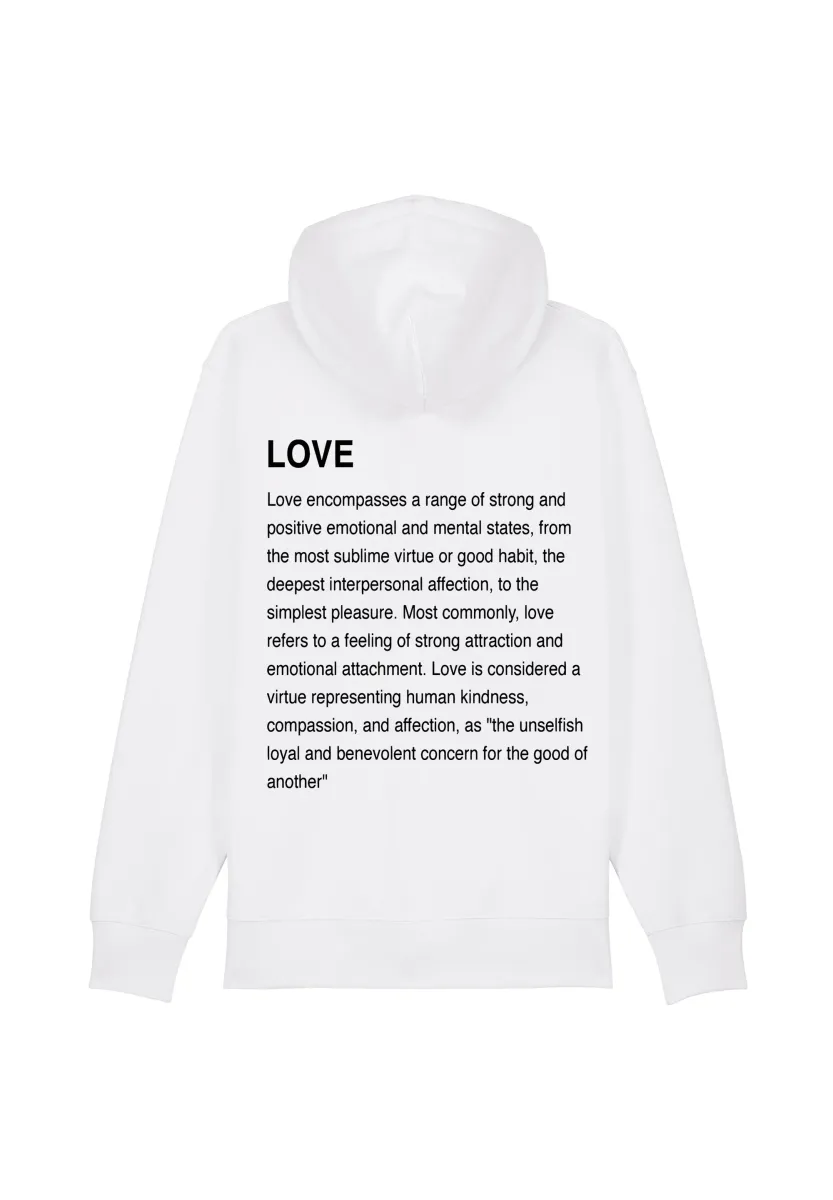 LOVE DEFINITION BACK PRINT - Sweatjacke - white