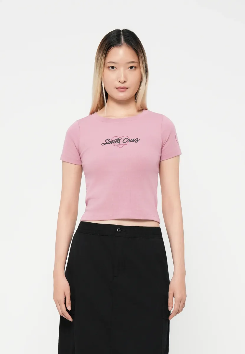 LOVE SCRIPT FRONT - T-Shirt print - universal pink