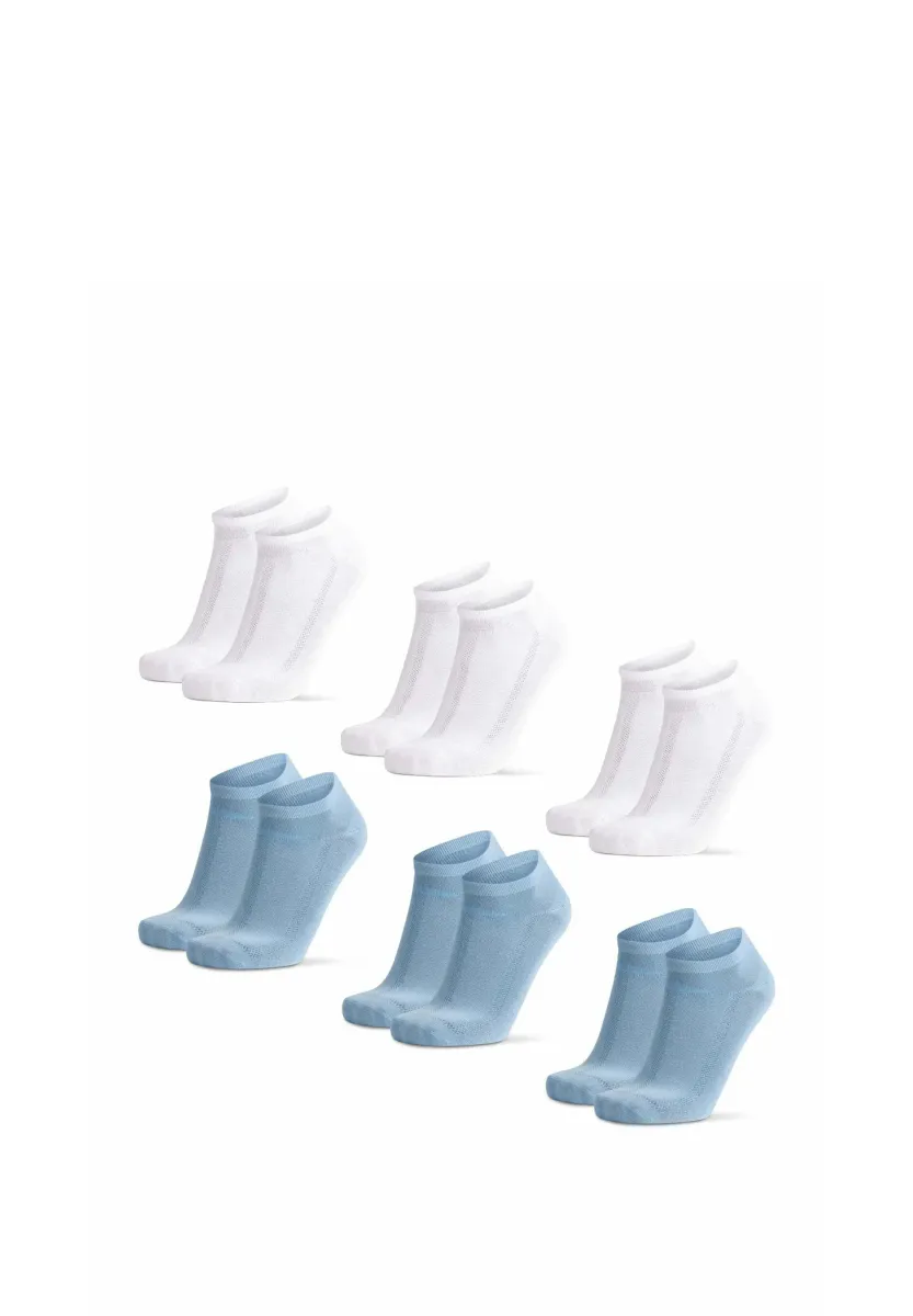 LOW-CUT 6 PACK - Füßlinge - light blue white