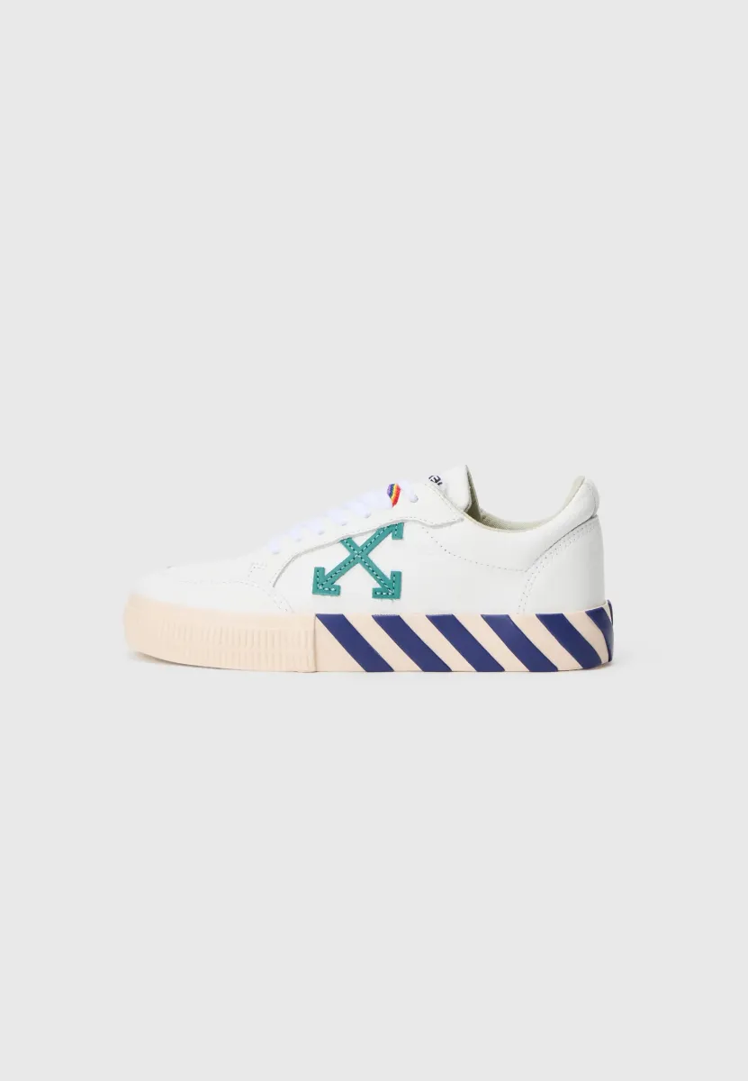 LOW VULCANIZED UNISEX - Sneaker low - white/teal