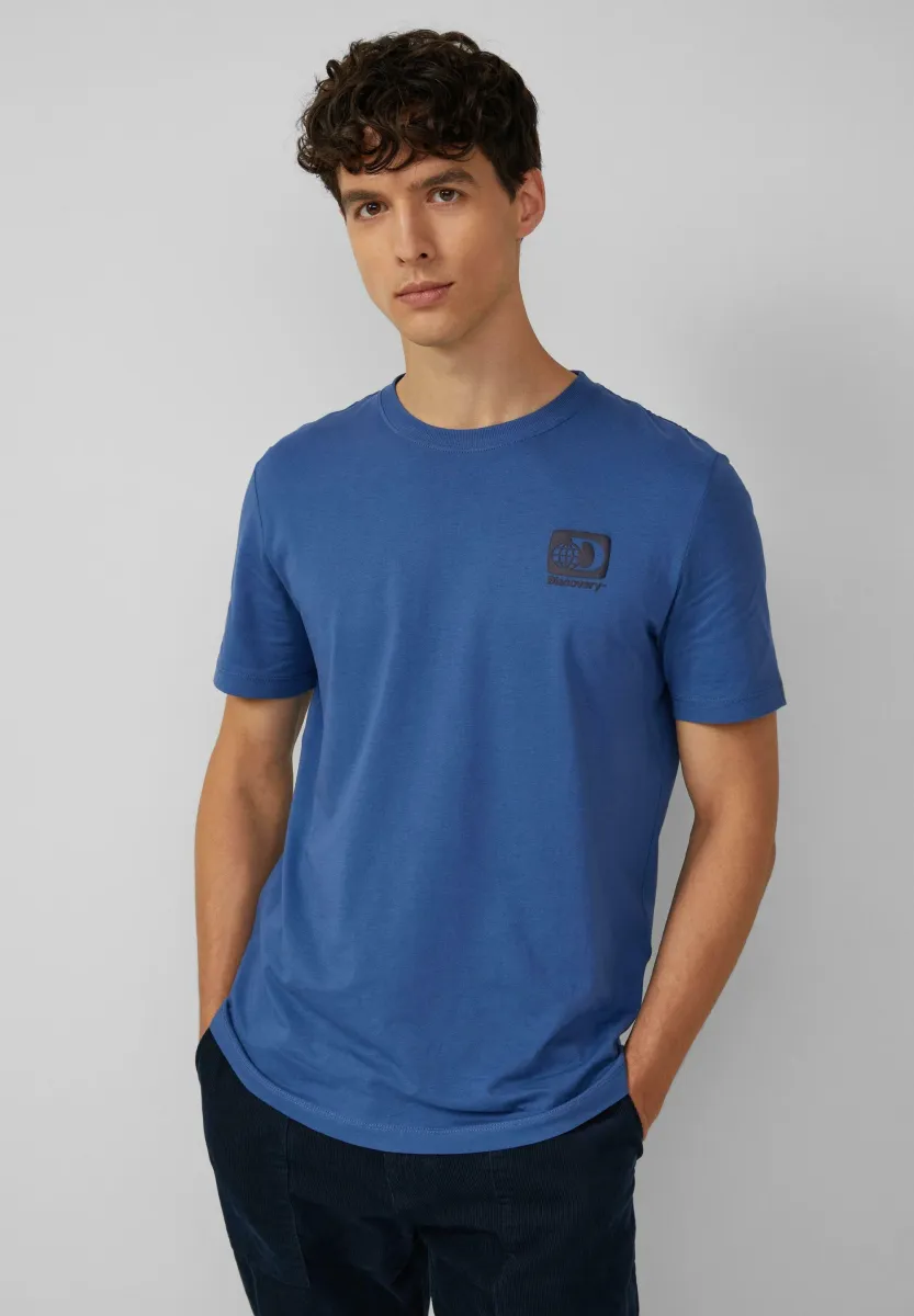LÄSSIGES MIT FRONTPRINT - T-Shirt print - royalblau
