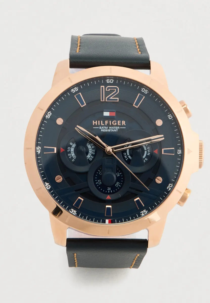 LUCA - Chronograph - rosegold-coloured/blue