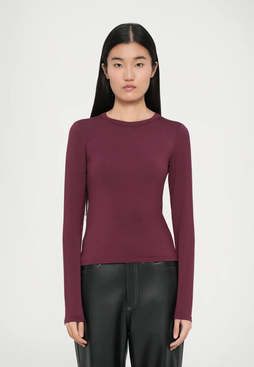 LUCA SLIM - Langarmshirt - wine