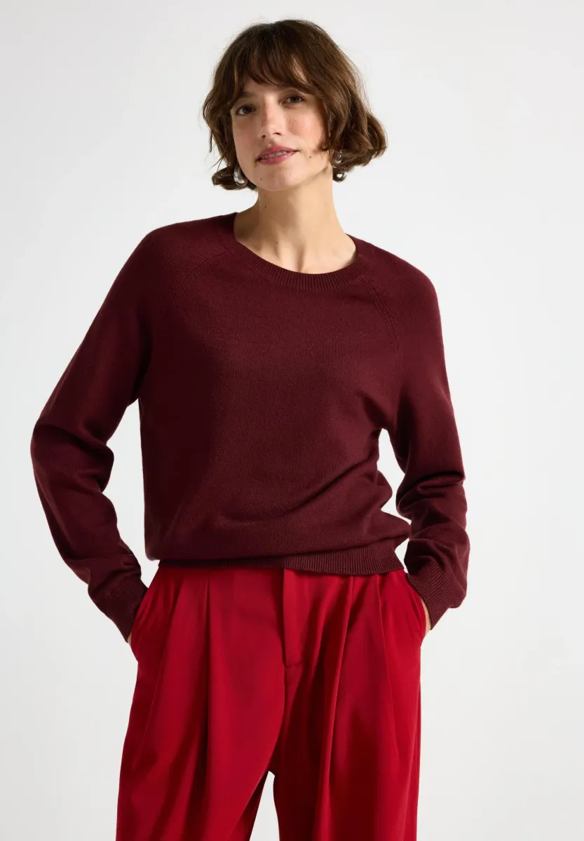 LUCY - Strickpullover - dark red