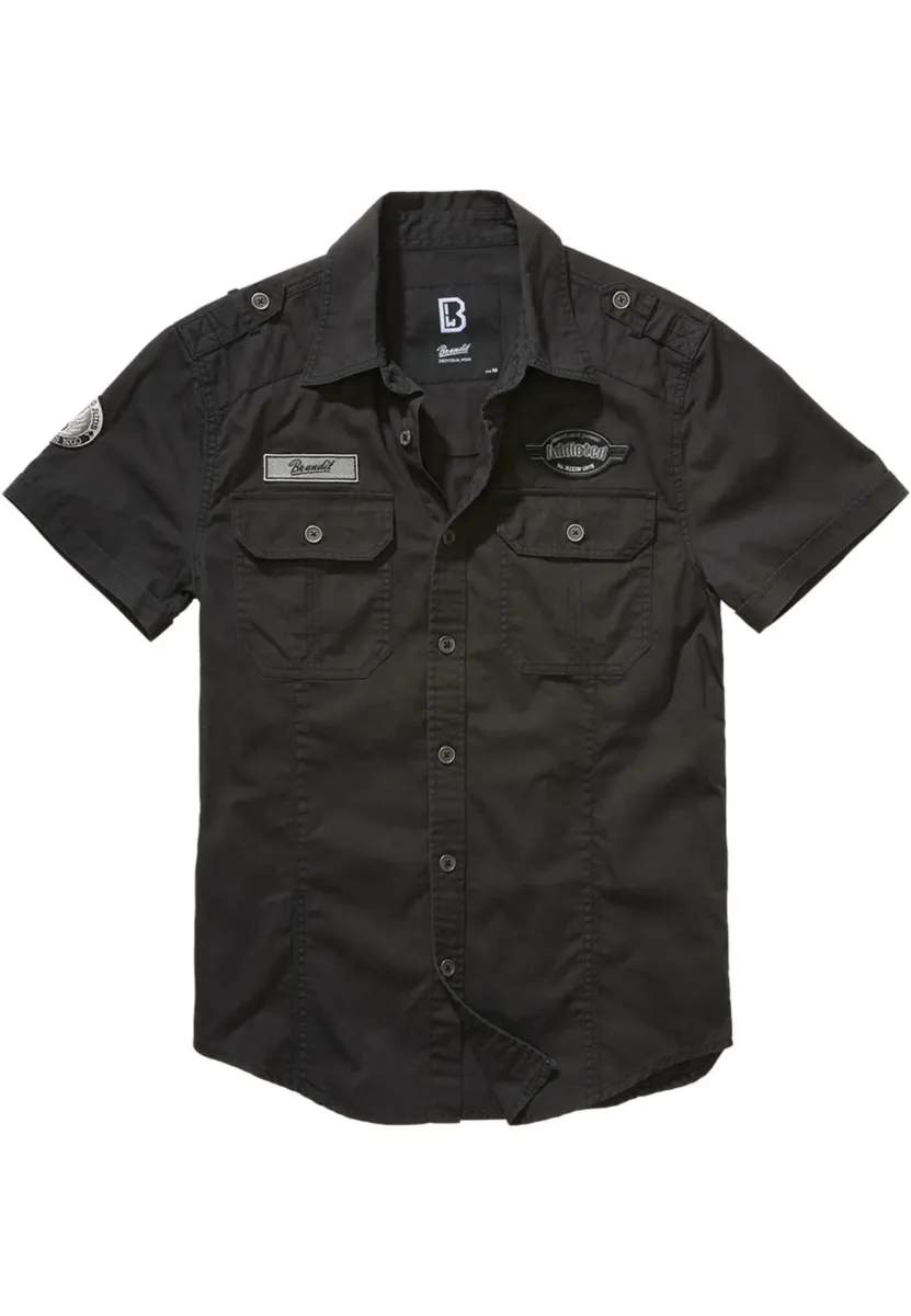 LUIS VINTAGE SHORT SLEEVE - Hemd - black