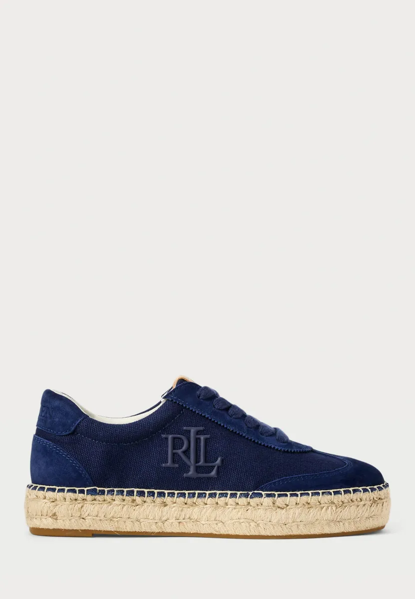 LUIZE CANVAS & SUEDE ESPADRILLE SNEAKER - Sneaker low - refined navy